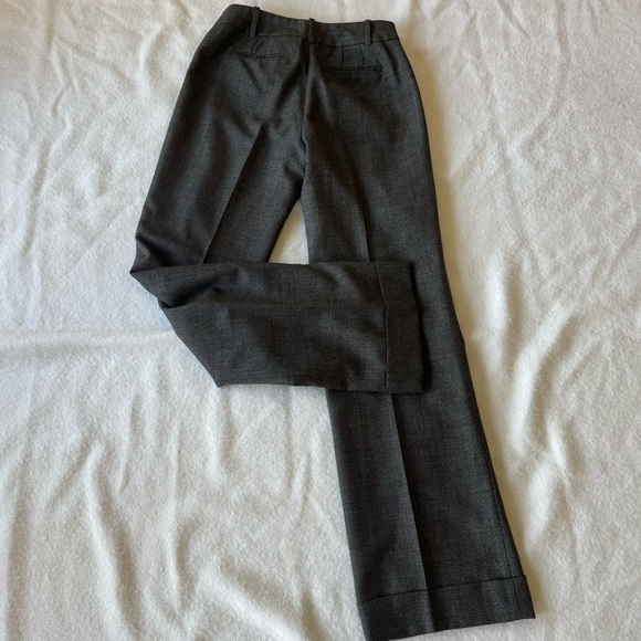 Ann Taylor Gray Wool Blend Business Pant Suit Blazer | Wide Leg Pants Size 2 - Picture 11 of 14